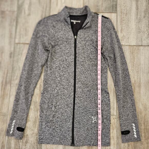 Orange Theory Track Jacket Womens S Fitted Lightweight Athletic Grey Full Zip - Picture 2 of 9